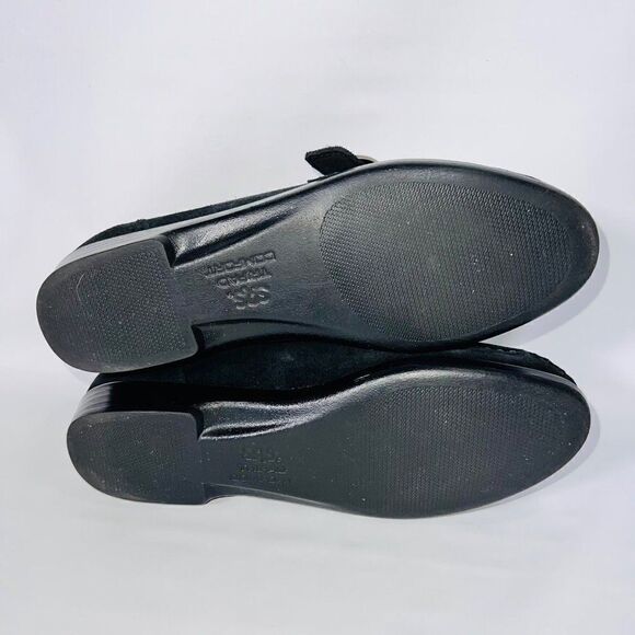 SAS Lara Slip-on Loafer Black Suede with Silver Buckle Women's 5.5 M - Picture 8 of 11
